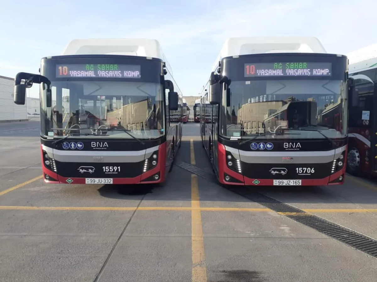 Bakıda daha bir xətt üzrə yeni avtobuslar istifadəyə verilir