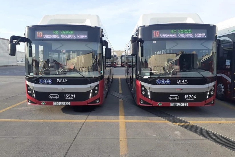 Bakıda daha bir xətt üzrə yeni avtobuslar istifadəyə verilir