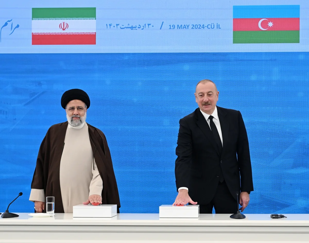 Azerbaijani, Iranian presidents attend ceremony to commission Khudafarin hydroelectric complex and inaugurate Giz Galasi hydroelectric complex