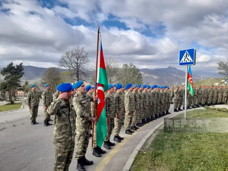 Laçın şəhərində Zəfər Günü münasibətilə Bayraq yürüşü keçirilib