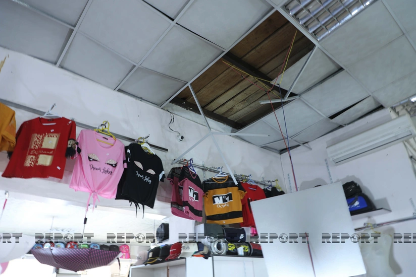 Düşmənin Tərtərdə dağıtdığı mağazanın görüntüləri