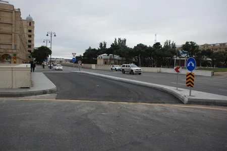 ​Həsən Əliyev küçəsində yeni yol hissəsi salınıb - FOTO