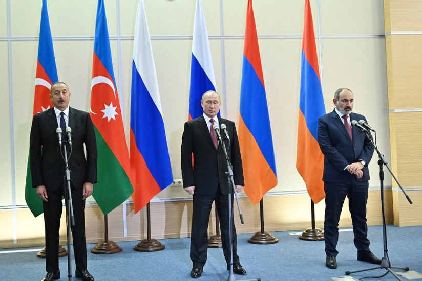 Президент России, Президент Азербайджана и премьер-министр Армении выступили с заявлениями для печати