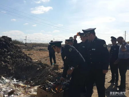 DGK Ermənistan istehsalı olan spirtli içkiləri məhv edib - FOTO - VİDEO