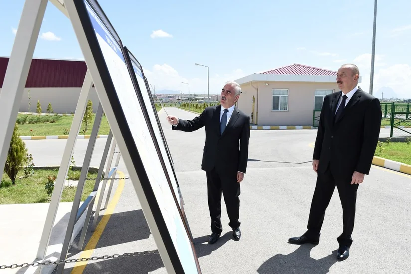 Prezident Naxçıvan şəhər Təmizləyici Qurğular Kompleksinin açılışında iştirak edib