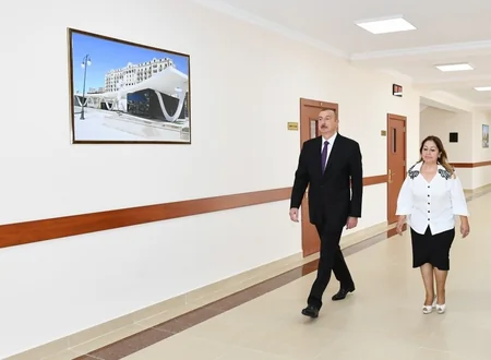 Prezident İlham Əliyev 101 nömrəli məktəbin əsaslı təmir və yenidənqurmadan sonrakı vəziyyəti ilə tanış olub - YENİLƏNİB