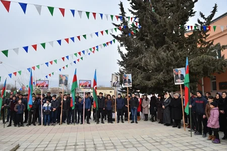 Hacıqabul rayonunun Navahı qəsəbəsində yeni su təchizatı sistemləri yaradılıb
