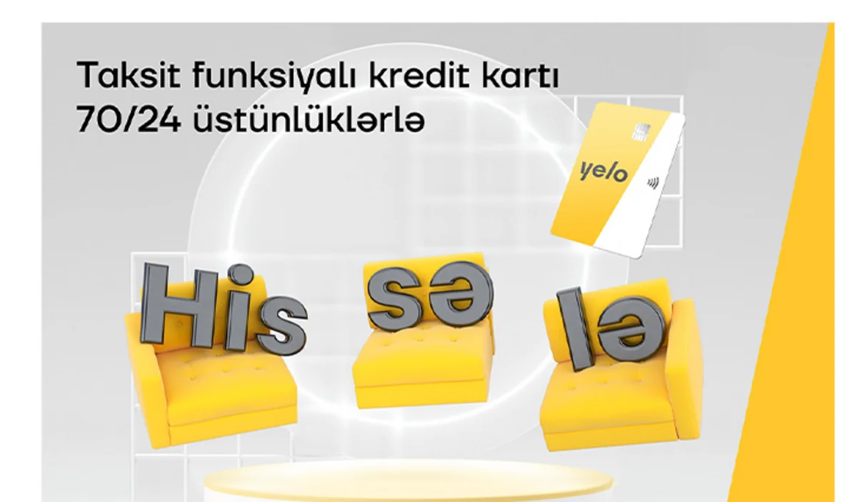 Taksit funksiyalı yeni Yelo kredit kartı