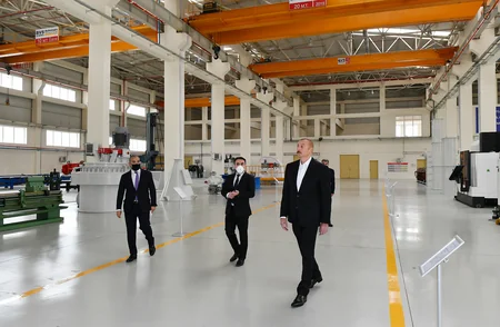 Prezident Hacıqabul Sənaye Məhəlləsinin açılışında iştirak edib - YENİLƏNİB