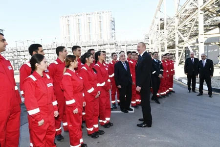 Prezident İlham Əliyev Sumqayıtda “SOCAR Polymer”in yüksək sıxlıqlı polietilen zavodunun açılışında iştirak edib - YENİLƏNİB-2