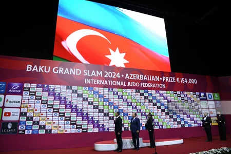 Bakıda təşkil edilən cüdo üzrə “Böyük Dəbilqə” turnirinin açılış mərasimi keçirilib