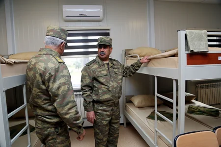 Opens a new residential complex of Azerbaijan Air Defense Unit