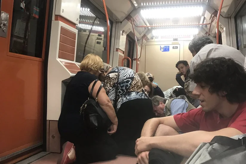 Madrid metrosunda atışma olub