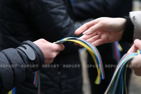 В Баку прошла акция в поддержку Украины