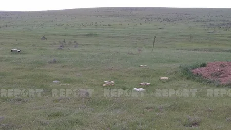 Ermənilərin basdırdığı bəzi minalar yağıntı nəticəsində torpağın üstünə çıxıb