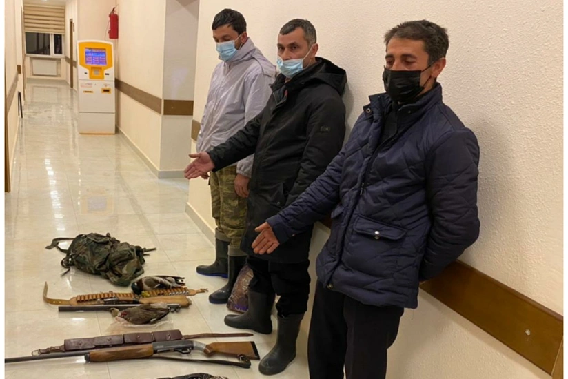 Şamaxıda qanunsuz ov edən şəxslər saxlanılıb