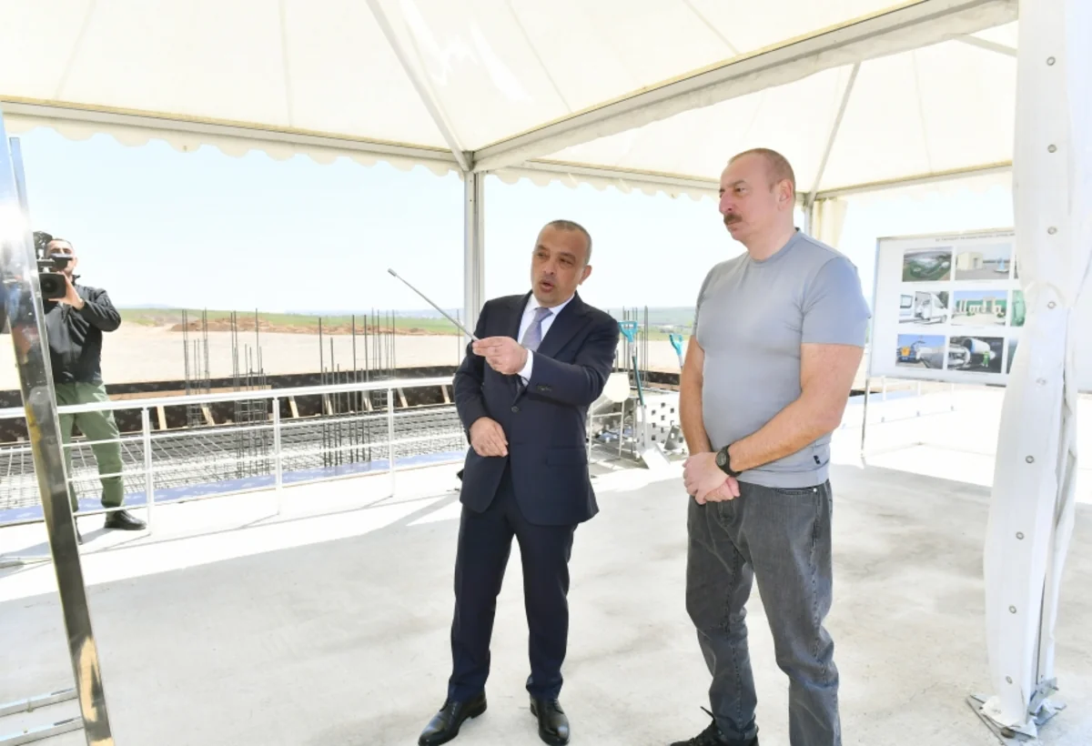 Füzuli şəhərinin içməli su təchizatı, kanalizasiya və yağış suları sistemləri kompleksinin təməli qoyulub