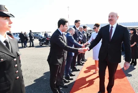 Prezident İlham Əliyevin İtaliyaya dövlət səfəri başa çatdı - FOTO