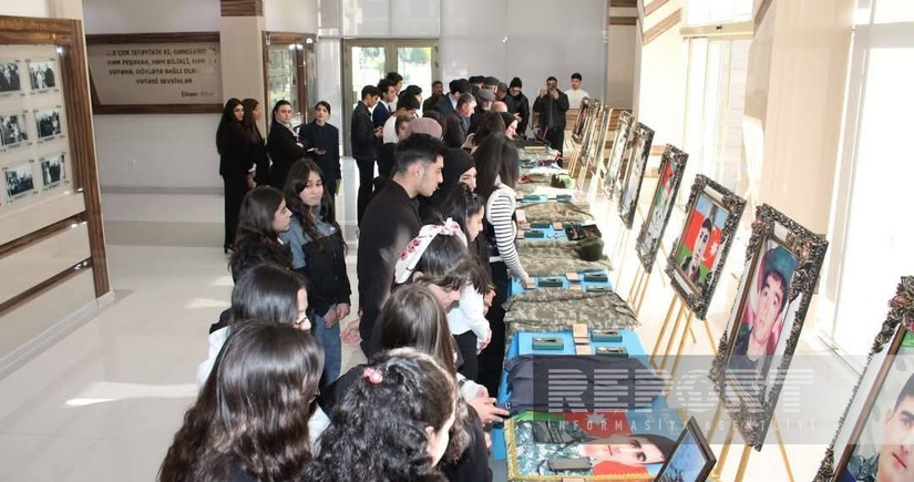 Biləsuvarda şəhidlərin şəxsi əşyalarından ibarət sərgi keçirilib 