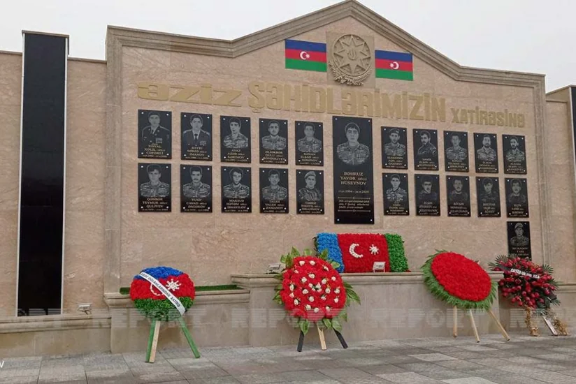 Salyanda şəhidin xatirəsinə ucaldılmış abidənin açılışı olub