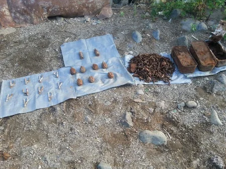 ANAMA: Göygöl rayonunda 1859 ədəd müxtəlif növ hərbi sursat aşkarlanaraq zərərsizləşdirilib