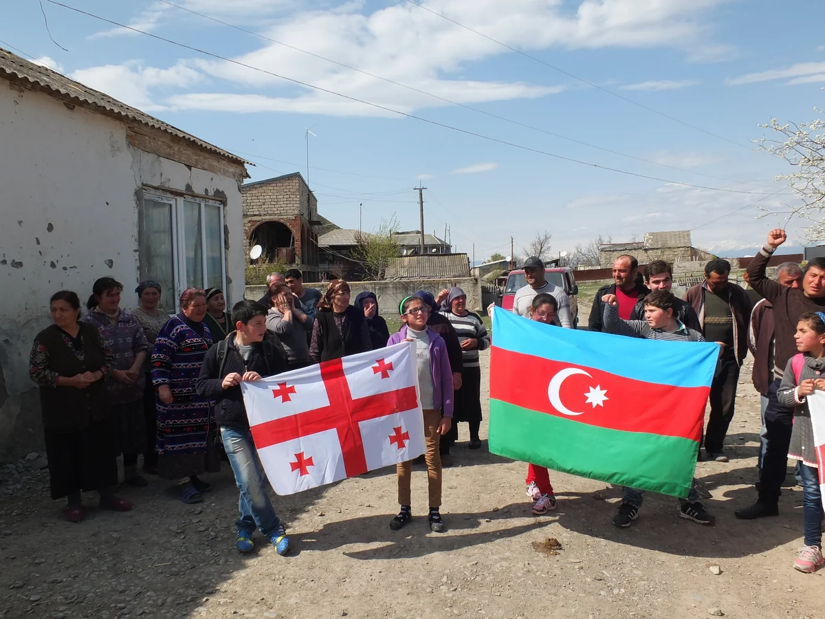 ​Gürcüstanın Qori rayonunda yaşayan azərbaycanlılar Qarabağa dəstək aksiyası keçirib