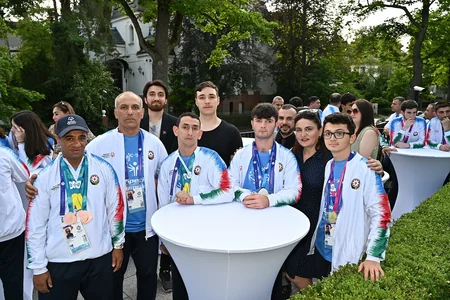 Berlində olimpiya oyunlarında iştirak edən Azərbaycan komandasının şərəfinə ziyafət verilib