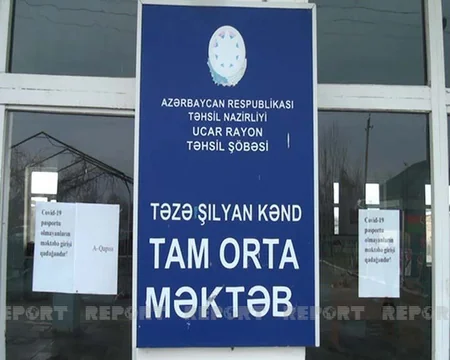 Ucarda məktəbin tavanı dərs zamanı uçub