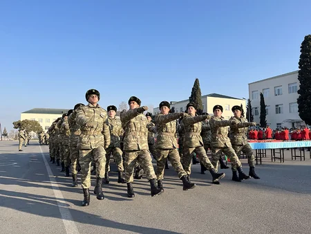Azərbaycan Ordusunda andiçmə mərasimləri keçirilib