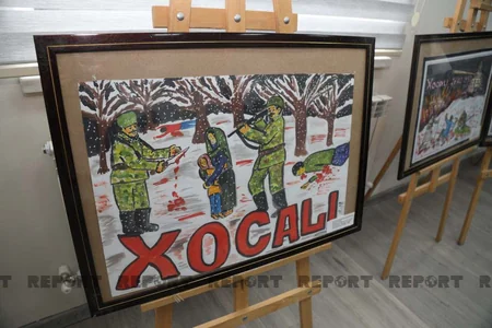 Şagirdlərin Xocalı soyqırımı ilə bağlı hazırladığı kompozisiya təqdim edilib