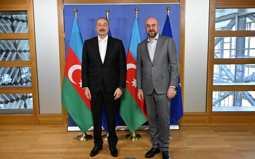Belçikada Prezident İlham Əliyevlə Şarl Mişel arasında görüş olub - YENİLƏNİB-2