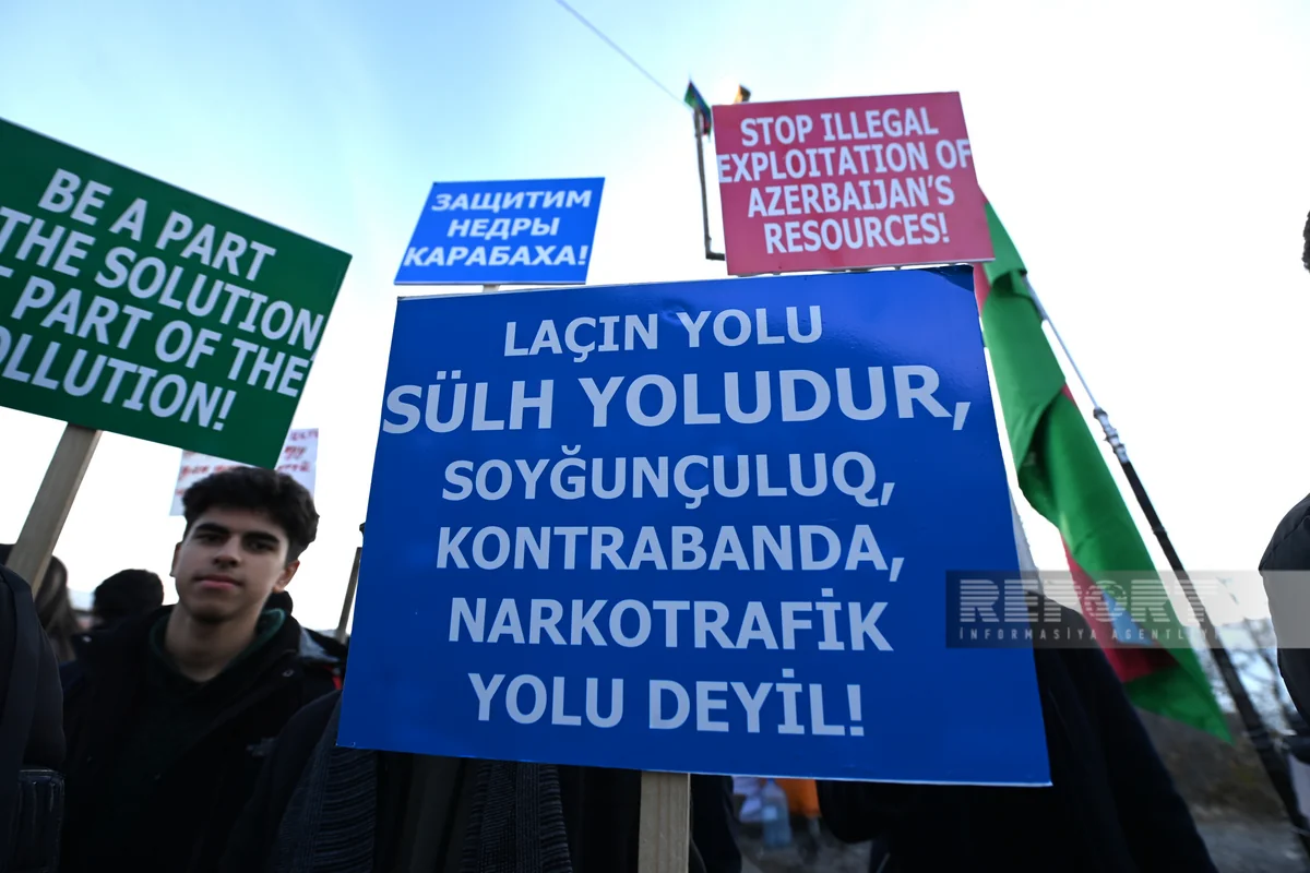 Protesters on Shusha-Khankandi: Stop mine terror!