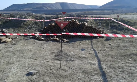 Xızıda hərbi hissə ətrafındakı ərazinin partlamamış hərbi sursatlardan təmizlənməsi başa çatıb