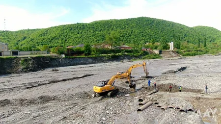 Qaraçay çayı üzərində yeni körpünün inşasına başlanılıb