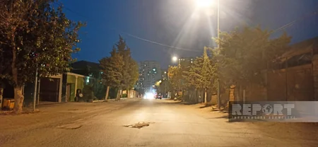 Sarayda küçə lampalarına uzun müddətdən sonra elektrik enerjisi verilib