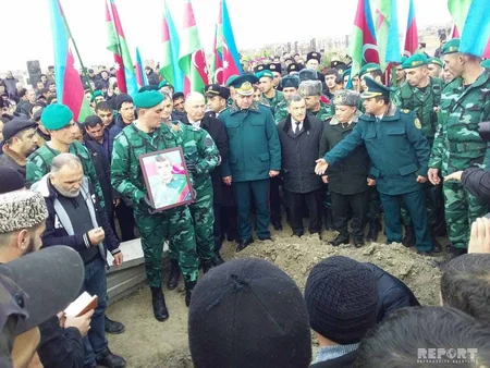 Azərbaycanın şəhid sərhədçisi dəfn edilib - FOTO - VİDEO - YENİLƏNİB