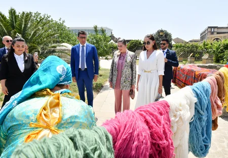 First Ladies of Azerbaijan, Israel visit Gala Archaeological-Ethnographic Museum Complex