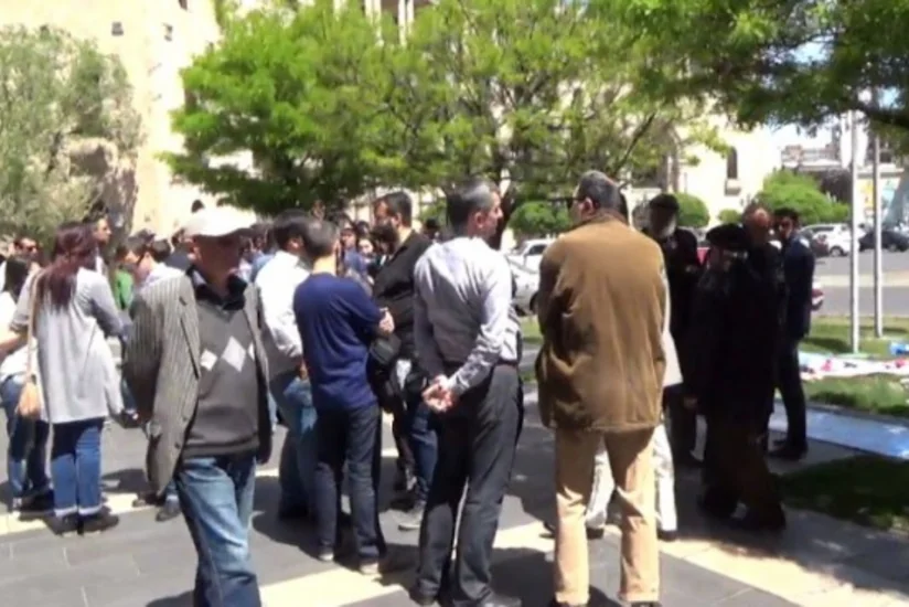 Yerevanda Rusiyaya qarşı aksiya keçirilir - VİDEO