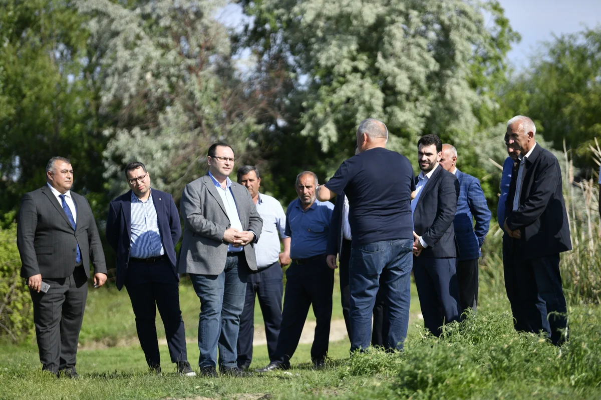 Nazir Yevlaxda fermerlərlə görüşüb, təsərrüfatlara baxış keçirib