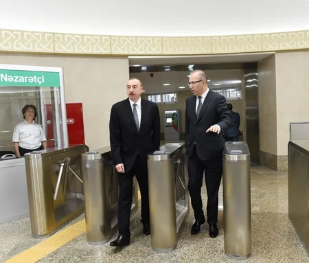 Metronun “Sahil” stansiyası istifadəyə verilib