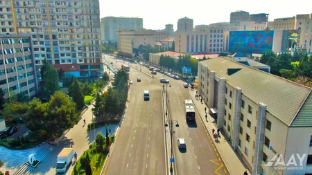 Bakının Həsən bəy Zərdabi küçəsi təmir olunub 