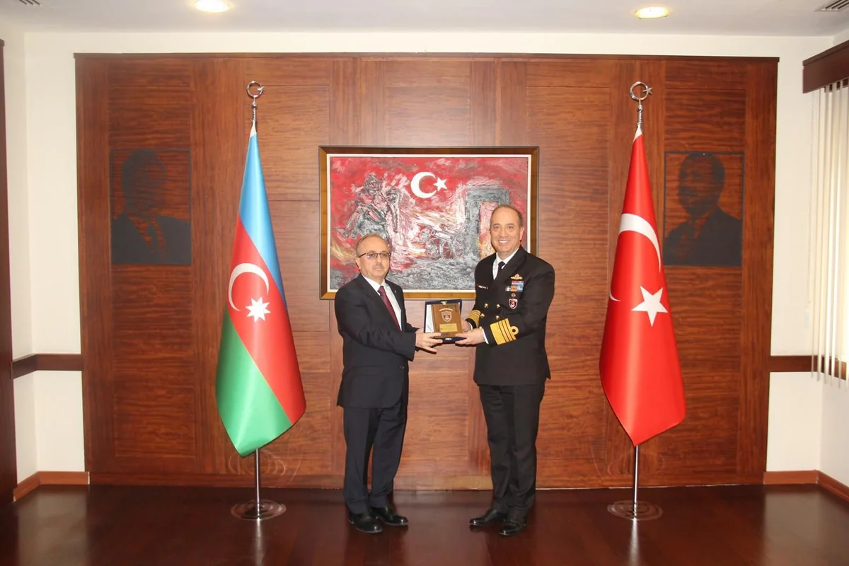 Turkish Naval Commander meets Ambassador Birol Akgun during Azerbaijan visit