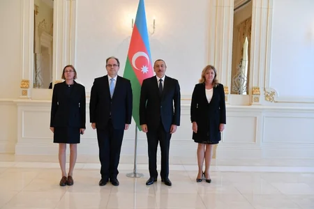 President Ilham Aliyev receives credentials of incoming Latvian and British ambassadors