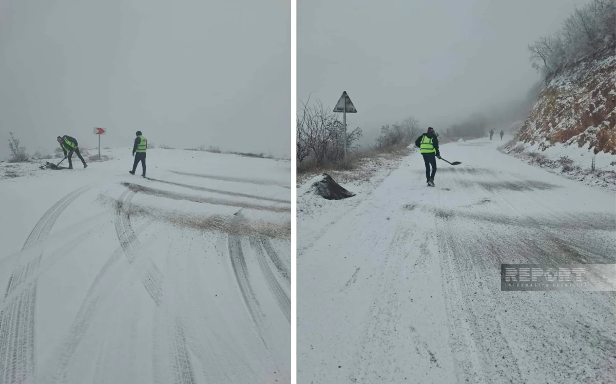 Qərb bölgəsində yollarda buzlaşmaya qarşı tədbirlər görülür