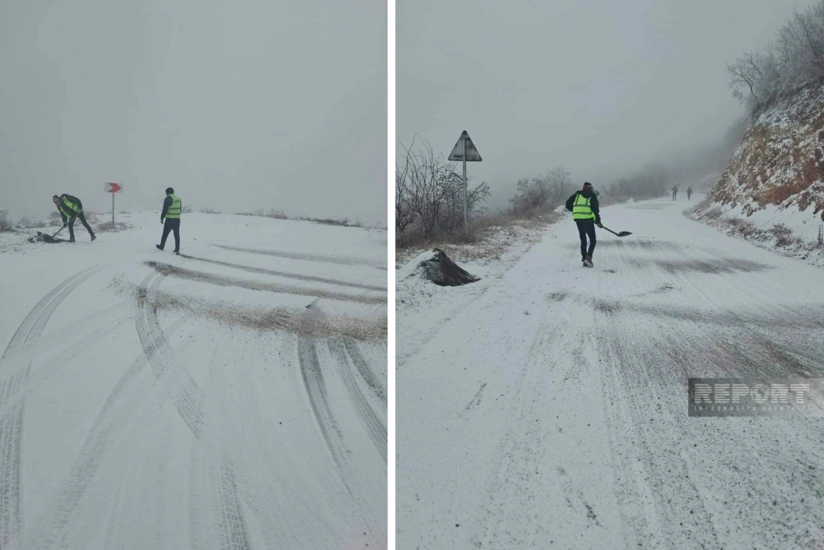 Qərb bölgəsində yollarda buzlaşmaya qarşı tədbirlər görülür