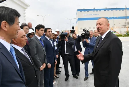President Ilham Aliyev attended ceremony to launch “Shimal-2” power station