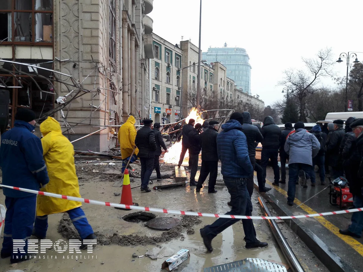 Partlayış baş verən ərazidə yenidən başlamış yanğın söndürülüb - YENİLƏNİB