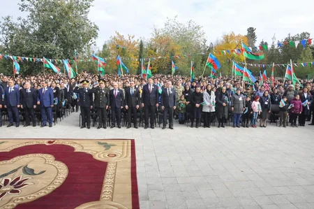 Kürdəmirdə Zəfər Günü bayram əhval-ruhiyyəsi yaradıb