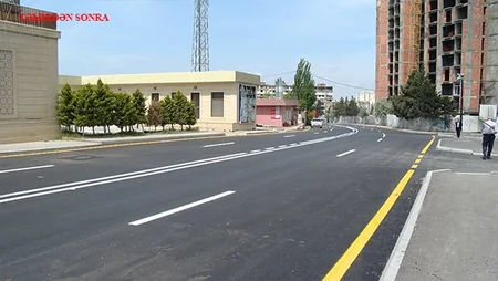 Xətai rayonunda yararsız vəziyyətdə olan küçə təmir edilib