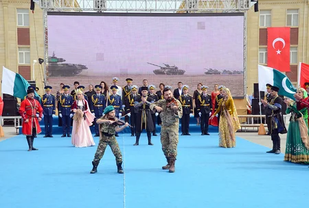 Solemn opening of 'Three Brothers - 2021' international exercises held in Baku
